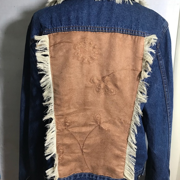 A3❄️Lighthouse jean jacket some Suede - Picture 3 of 8